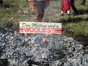woolworths sign over the ashes in mullumbimby