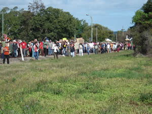 Mullumbimby demo and Funeral for woolworths Big box